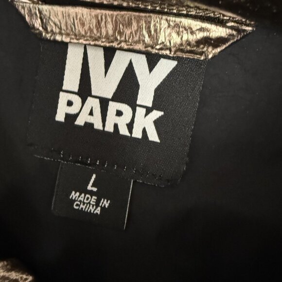 Ivy Park Jacket Hooded Pullover Windbreaker Metallic Gold - Picture 4 of 13